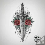 Tattoo sketch dagger, artistic tattoo sketch,… – tattoo sketch (№1756055969_0, 24.08.2025 17:19) — tattoovalue.net