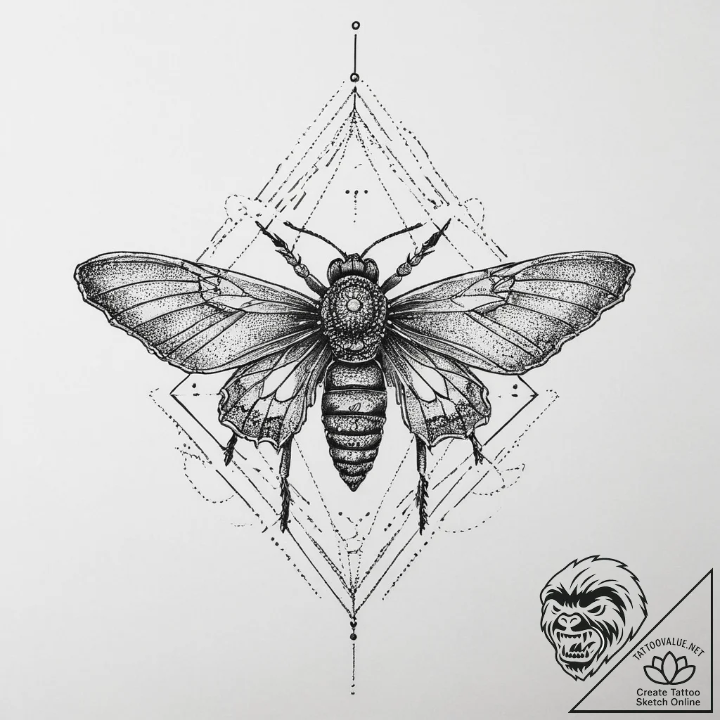 Tattoo sketch flea, tattoo line art, dotwork... - tattoo sketch (№1756057151_0, 24.08.2025 17:39) — tattoovalue.net