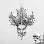 Tattoo sketch mandrake root screaming, tattoo… – tattoo sketch (№1756057349_0, 24.08.2025 17:42) — tattoovalue.net