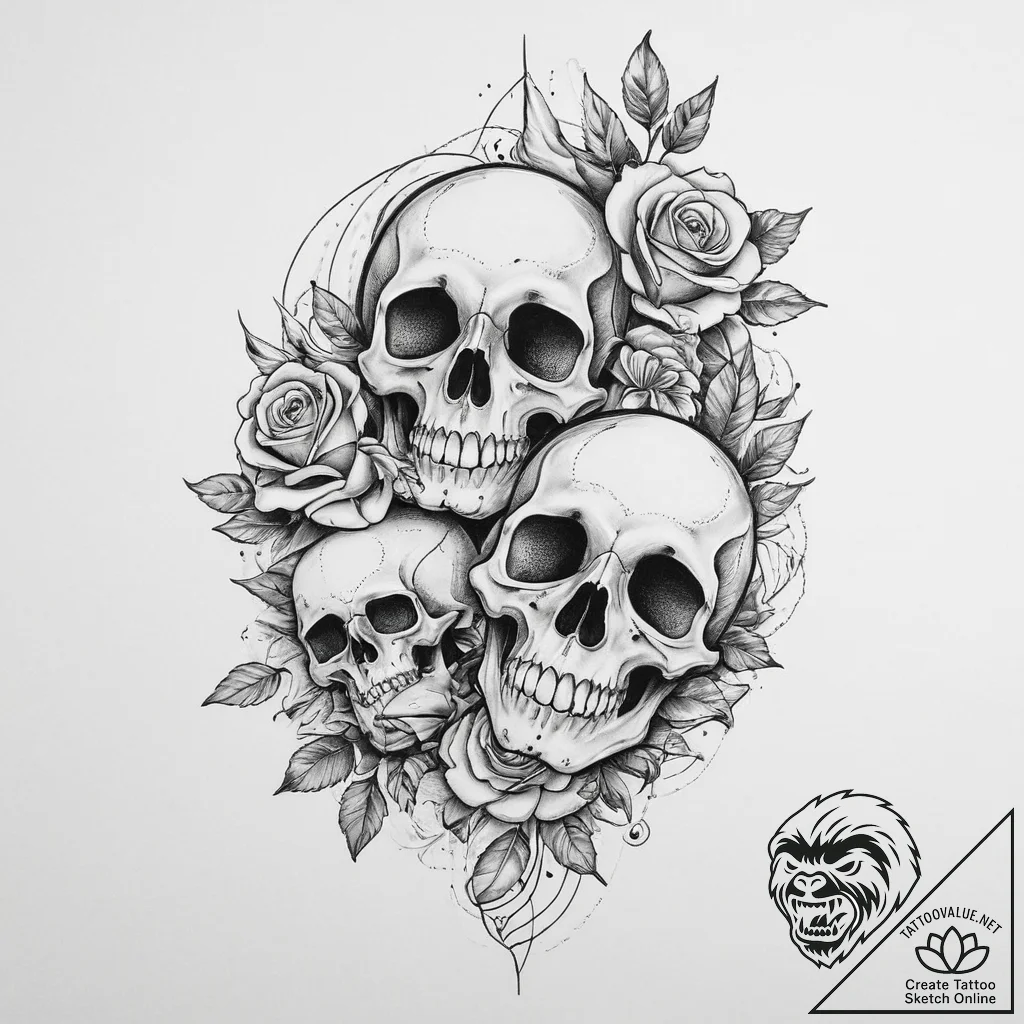 Tattoo sketch brown, tattoo sketch design, on... - tattoo sketch (№1756057942_0, 24.08.2025 17:52) — tattoovalue.net