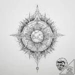 Tattoo sketch cosmic portrayal – tattoo sketch (№1756058337_0, 24.08.2025 17:58) — tattoovalue.net