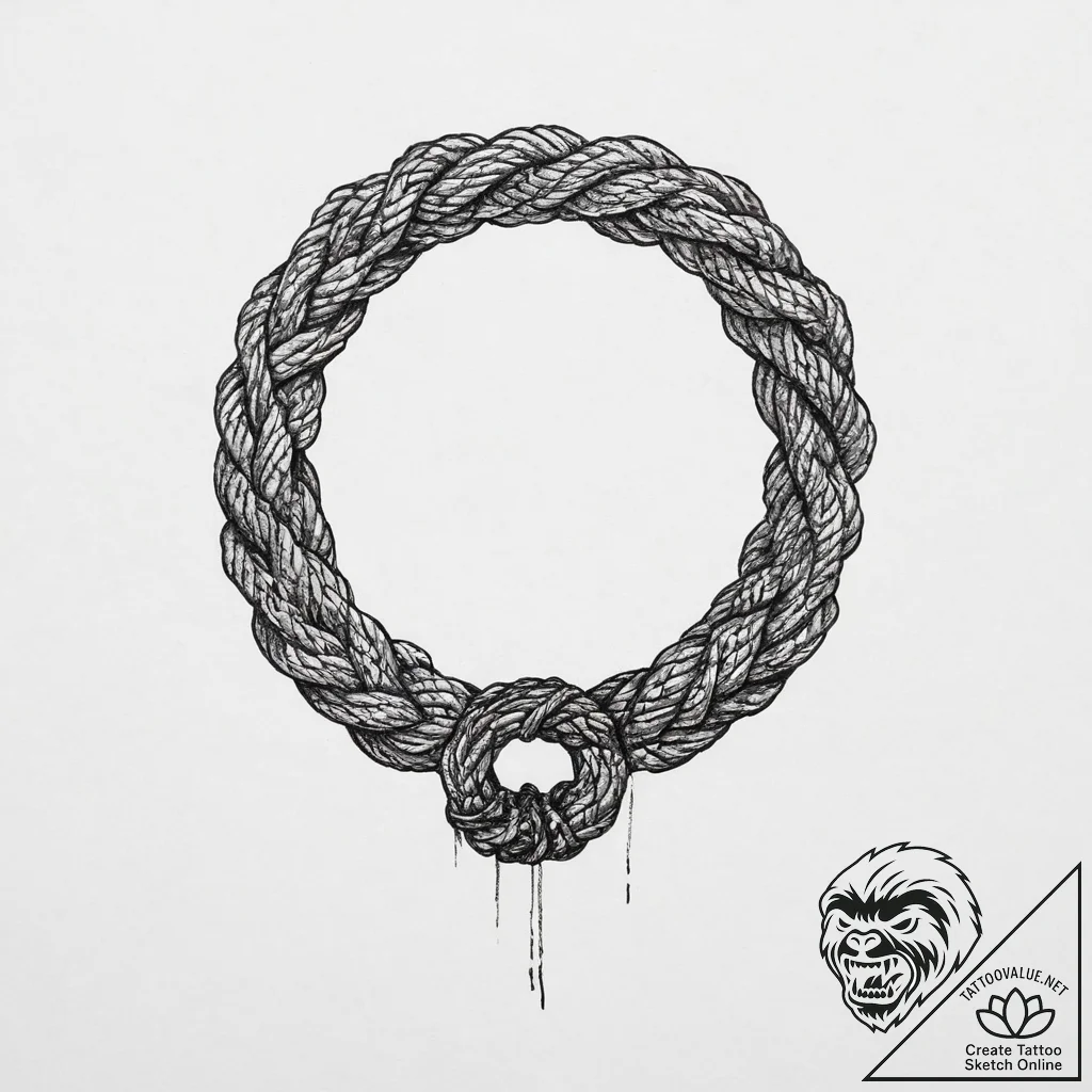 Tattoo sketch rope, tattoo drawing outline, o... - tattoo sketch (№1756058927_0, 24.08.2025 18:08) — tattoovalue.net