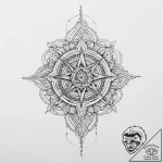 Tattoo sketch divine existence – tattoo sketch (№1756060111_0, 24.08.2025 18:28) — tattoovalue.net