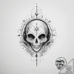 Tattoo sketch cosmic ghost – tattoo sketch (№1756060517_0, 24.08.2025 18:35) — tattoovalue.net