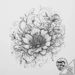 Tattoo sketch sundew, artistic tattoo sketch,… – tattoo sketch (№1756060916_0, 24.08.2025 18:41) — tattoovalue.net