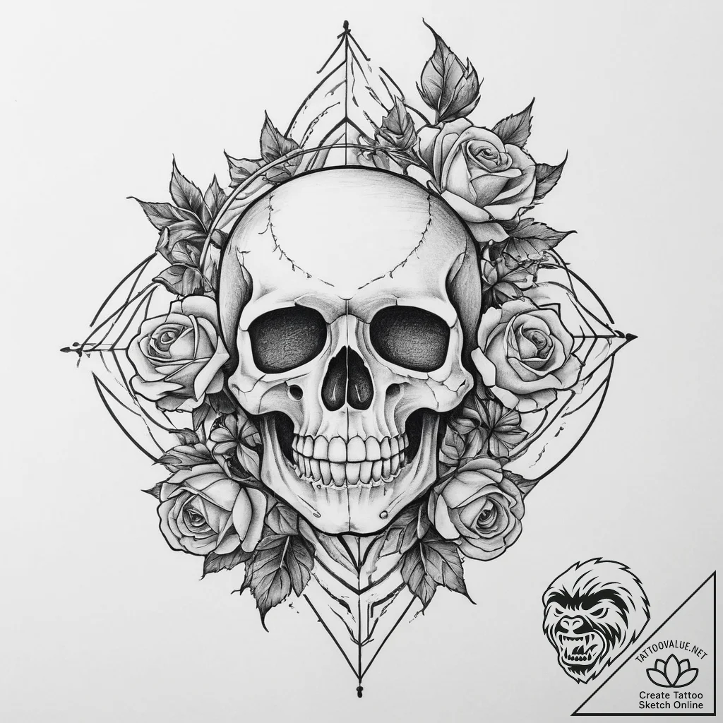 Tattoo sketch skeleton, tattoo drawing outlin... - tattoo sketch (№1756061724_0, 24.08.2025 18:55) — tattoovalue.net