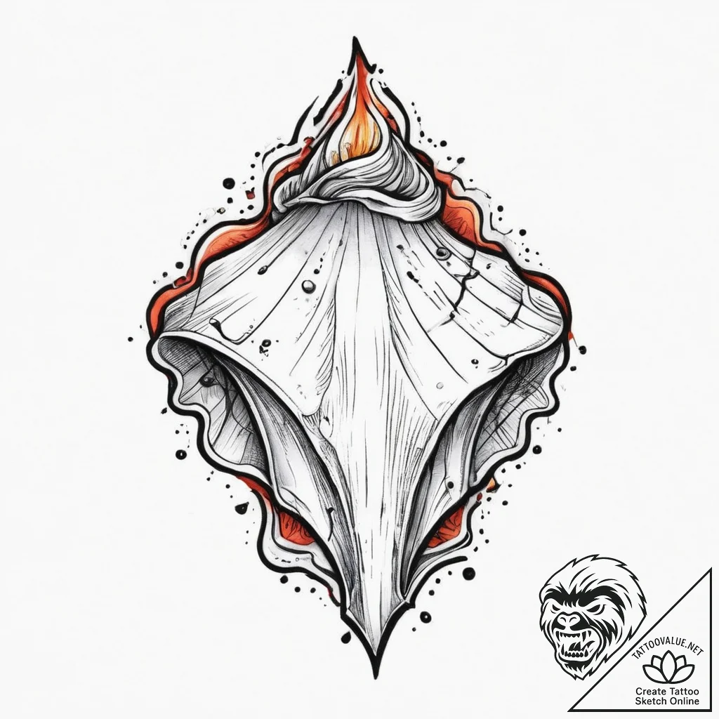 Tattoo sketch shell, concept art for tattoo,... - tattoo sketch (№1756062923_0, 24.08.2025 19:15) — tattoovalue.net