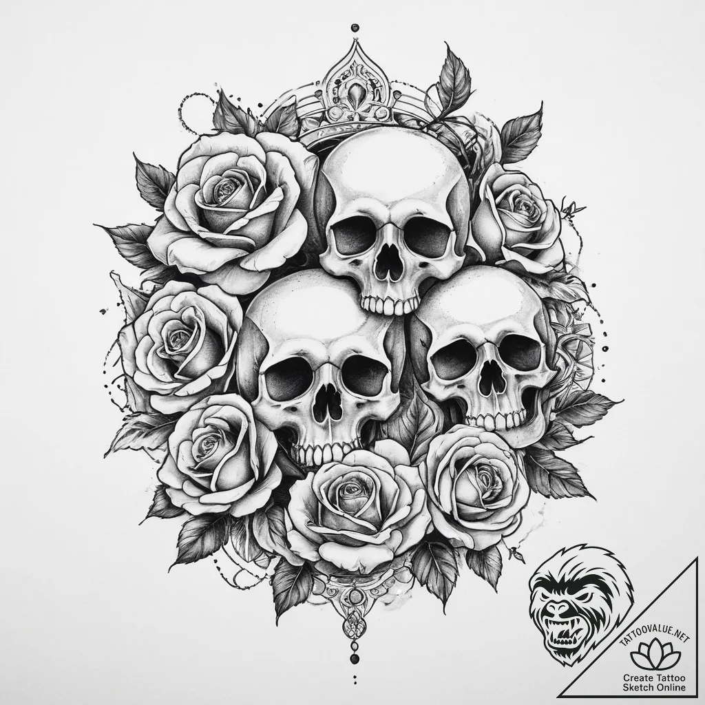 Tattoo sketch cosmic kingdom, ink illustratio... - tattoo sketch (№1756064126_0, 24.08.2025 19:35) — tattoovalue.net