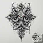 Tattoo sketch hydra, ink illustration for tat… – tattoo sketch (№1756064533_0, 24.08.2025 19:42) — tattoovalue.net