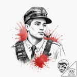 Tattoo sketch security guard a person with a… – tattoo sketch (№1756064733_0, 24.08.2025 19:45) — tattoovalue.net