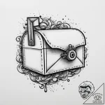 Tattoo sketch mailbox with a letter, tattoo l… – tattoo sketch (№1756065345_0, 24.08.2025 19:55) — tattoovalue.net