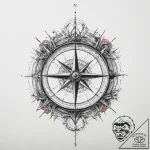 Tattoo sketch compass, artistic tattoo sketch… – tattoo sketch (№1756066553_0, 24.08.2025 20:15) — tattoovalue.net