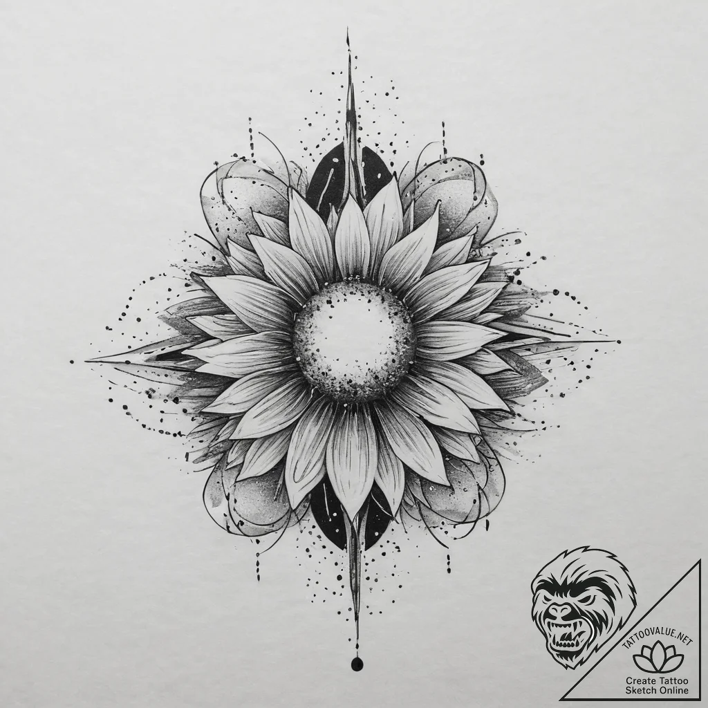 Tattoo sketch cosmos, concept art for tattoo,... - tattoo sketch (№1756068555_0, 24.08.2025 20:49) — tattoovalue.net