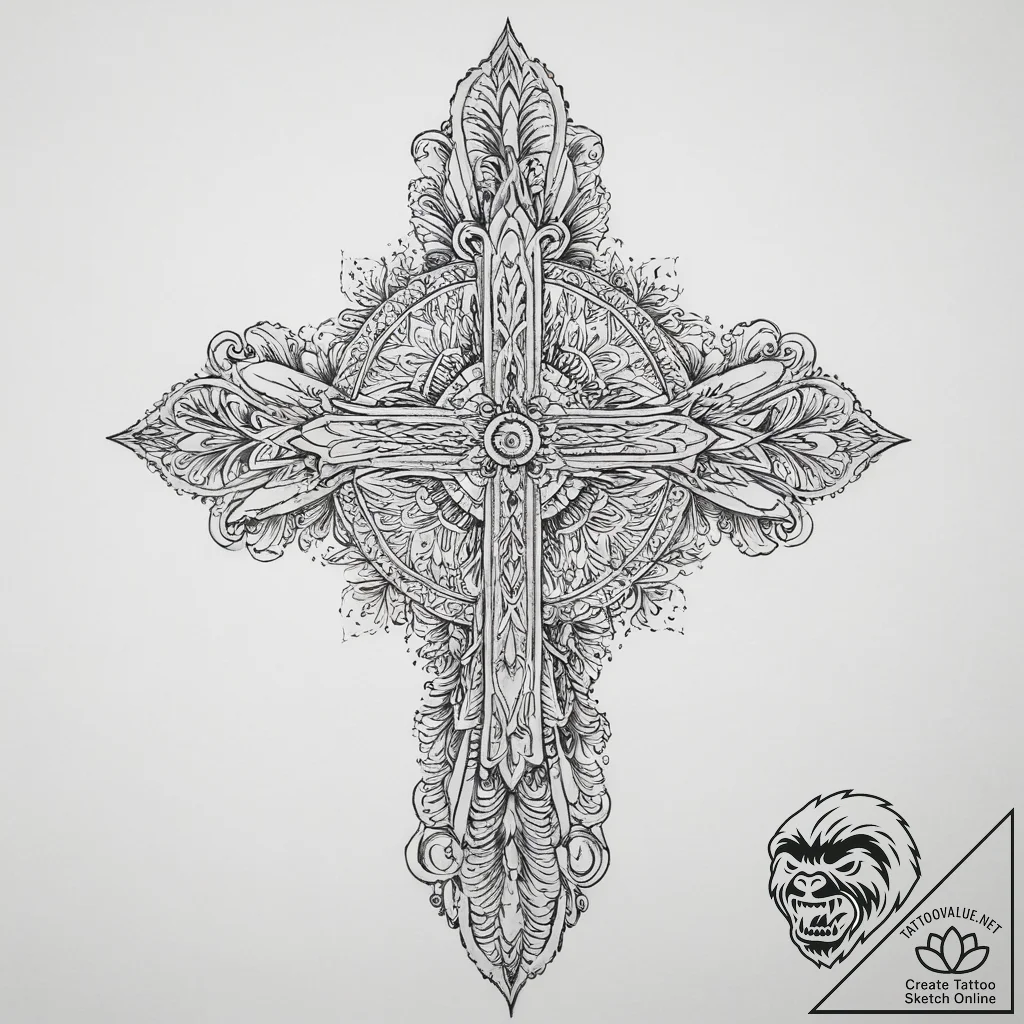 Tattoo sketch викторианский узор, tattoo line... - tattoo sketch (№1756069365_0, 24.08.2025 21:02) — tattoovalue.net