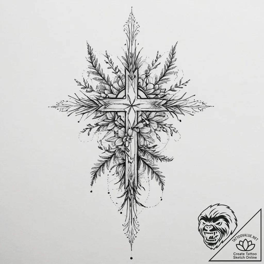 Tattoo sketch wattle, tattoo flash sheet desi... - tattoo sketch (№1756077516_0, 24.08.2025 23:18) — tattoovalue.net