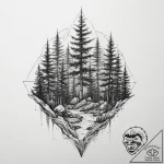 Tattoo sketch forest, tattoo sketch design, f… – tattoo sketch (№1756078719_0, 24.08.2025 23:38) — tattoovalue.net