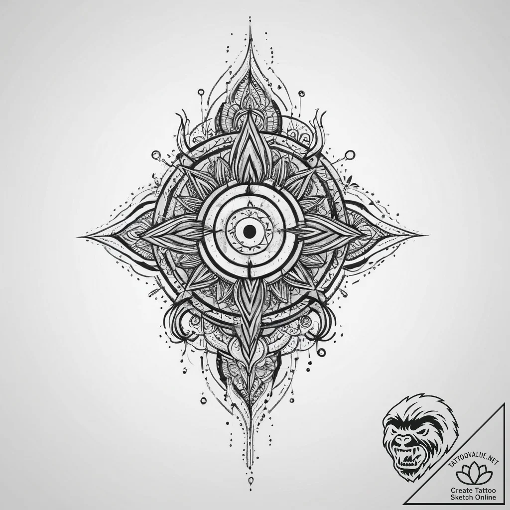 Tattoo sketch spiritual domain, tattoo sketch... - tattoo sketch (№1756079319_0, 24.08.2025 23:48) — tattoovalue.net