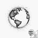 Tattoo sketch globe, artistic tattoo sketch,… – tattoo sketch (№1756079728_0, 24.08.2025 23:55) — tattoovalue.net