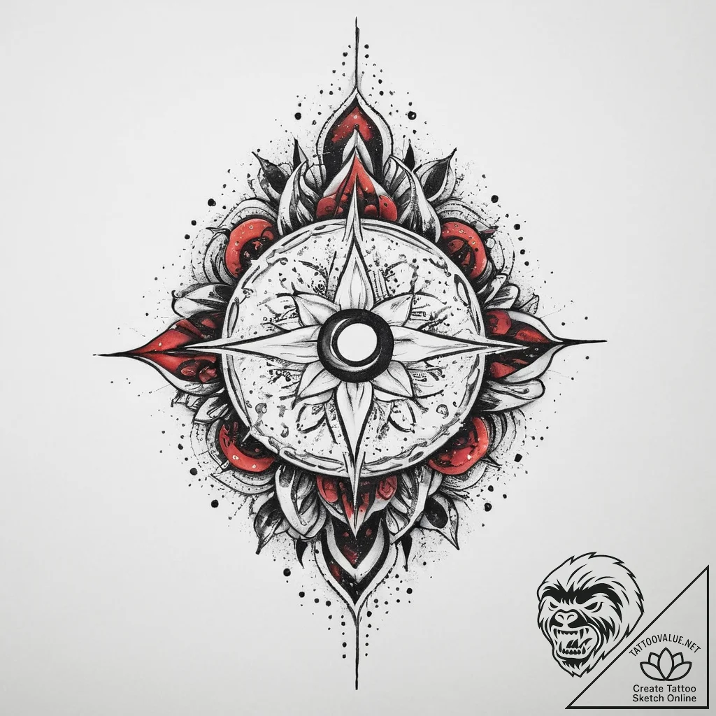 Tattoo sketch cosmic creation, tattoo sketch... - tattoo sketch (№1756080132_0, 25.08.2025 00:02) — tattoovalue.net