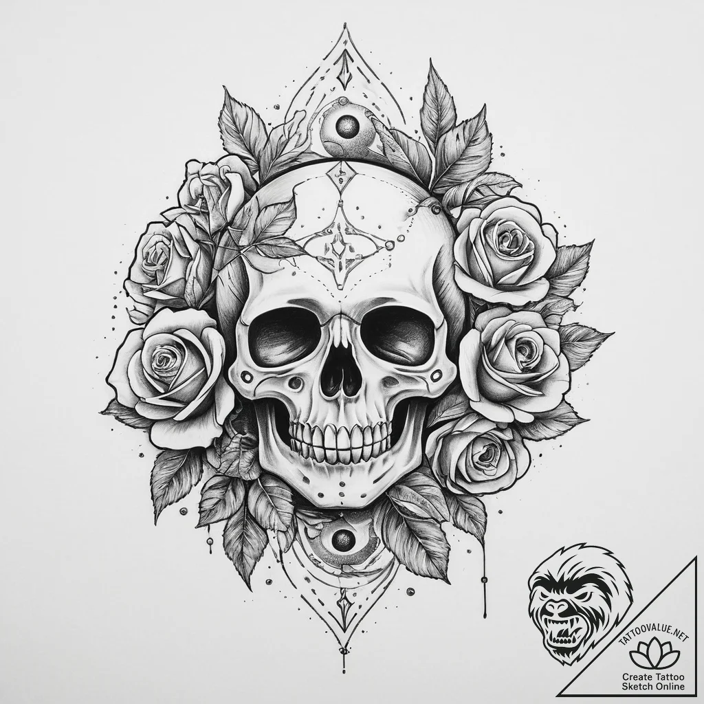 Tattoo sketch cosmic world, concept art for t... - tattoo sketch (№1756080337_0, 25.08.2025 00:05) — tattoovalue.net