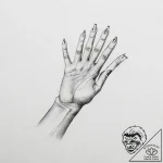 Tattoo sketch hands with a document, tattoo l… – tattoo sketch (№1756081545_0, 25.08.2025 00:25) — tattoovalue.net