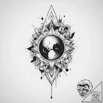 Tattoo sketch cosmic being, concept art for t… – tattoo sketch (№1756081747_0, 25.08.2025 00:29) — tattoovalue.net