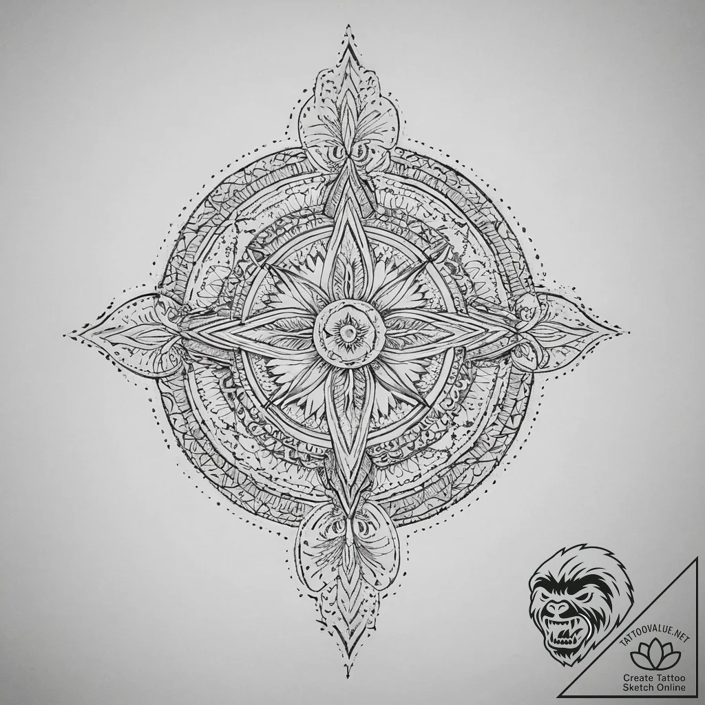 Tattoo sketch dagger, tattoo flash sheet desi... - tattoo sketch (№1756081946_0, 25.08.2025 00:32) — tattoovalue.net