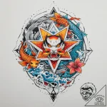 Tattoo sketch star of david with a star, arti… – tattoo sketch (№1756082350_0, 25.08.2025 00:39) — tattoovalue.net