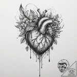 Tattoo sketch bleeding heart flower, tattoo d… – tattoo sketch (№1756082549_0, 25.08.2025 00:42) — tattoovalue.net