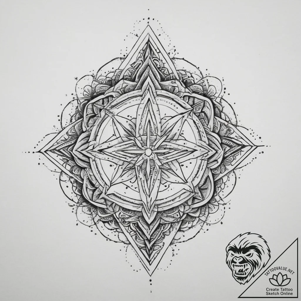 Tattoo sketch blessed abyss, tattoo drawing o... - tattoo sketch (№1756083347_0, 25.08.2025 00:55) — tattoovalue.net