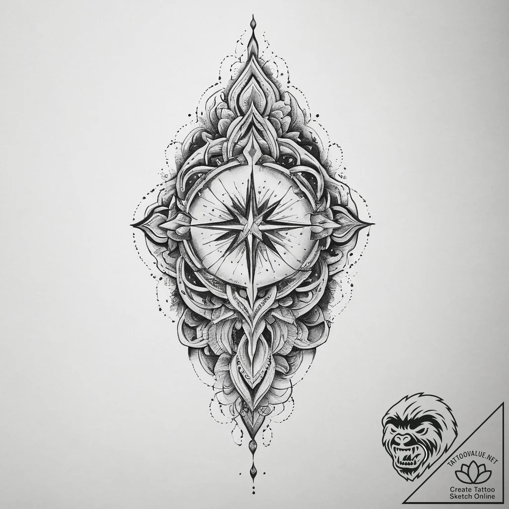Tattoo sketch cosmic fount, tattoo drawing ou... - tattoo sketch (№1756085143_0, 25.08.2025 01:25) — tattoovalue.net