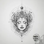 Tattoo sketch cosmic birth – tattoo sketch (№1756086539_0, 25.08.2025 01:48) — tattoovalue.net