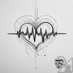 Tattoo sketch heartbeat with a sound – tattoo sketch (№1756086734_0, 25.08.2025 01:52) — tattoovalue.net