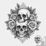 Tattoo sketch village, tattoo line art, dotwo… – tattoo sketch (№1756086938_0, 25.08.2025 01:55) — tattoovalue.net