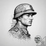 Tattoo sketch soldier with a map, tattoo sket… – tattoo sketch (№1756087136_0, 25.08.2025 01:58) — tattoovalue.net