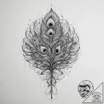 Tattoo sketch peacock feather fan, tattoo lin… – tattoo sketch (№1756090144_0, 25.08.2025 02:49) — tattoovalue.net