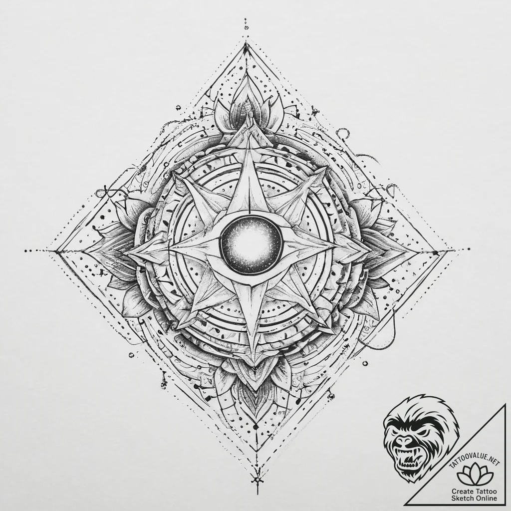 Tattoo sketch cosmic universe, tattoo flash s... - tattoo sketch (№1756091527_0, 25.08.2025 03:12) — tattoovalue.net