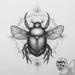 Tattoo sketch scarab beetle with a sun disk,… – tattoo sketch (№1756092117_0, 25.08.2025 03:21) — tattoovalue.net
