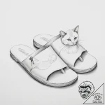 Tattoo sketch slipper with a cat – tattoo sketch (№1756092315_0, 25.08.2025 03:25) — tattoovalue.net