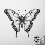 Tattoo sketch atlas moth, ink illustration fo… – tattoo sketch (№1756092511_0, 25.08.2025 03:28) — tattoovalue.net