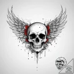 Tattoo sketch узор в виде черепа с крыльями,… – tattoo sketch (№1756093902_0, 25.08.2025 03:51) — tattoovalue.net