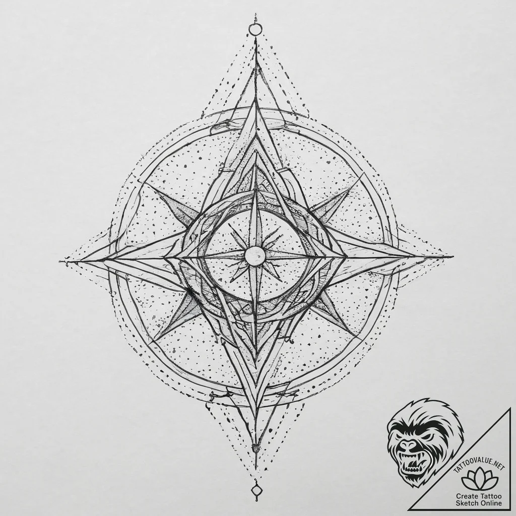 Tattoo sketch cosmic wizard, tattoo drawing o... - tattoo sketch (№1756094298_0, 25.08.2025 03:58) — tattoovalue.net