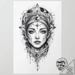 Tattoo sketch cosmic person, artistic tattoo… – tattoo sketch (№1756095286_0, 25.08.2025 04:14) — tattoovalue.net