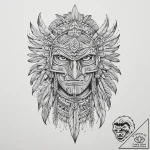 Tattoo sketch aztec eagle warrior, tattoo dra… – tattoo sketch (№1756095681_0, 25.08.2025 04:21) — tattoovalue.net
