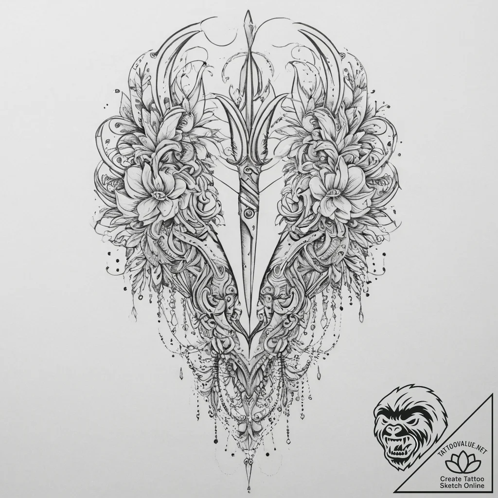 Tattoo sketch hands with a scissors, tattoo l... - tattoo sketch (№1756098275_0, 25.08.2025 05:04) — tattoovalue.net