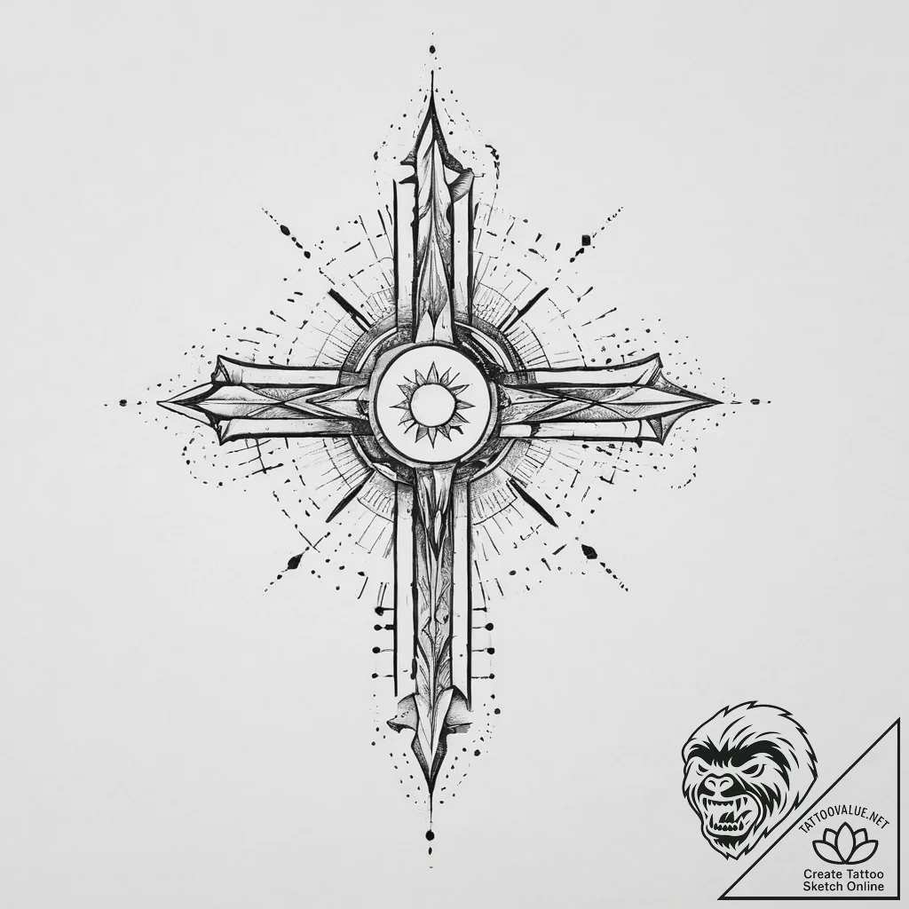 Tattoo sketch cosmic representation, tattoo d... - tattoo sketch (№1756101077_0, 25.08.2025 05:51) — tattoovalue.net