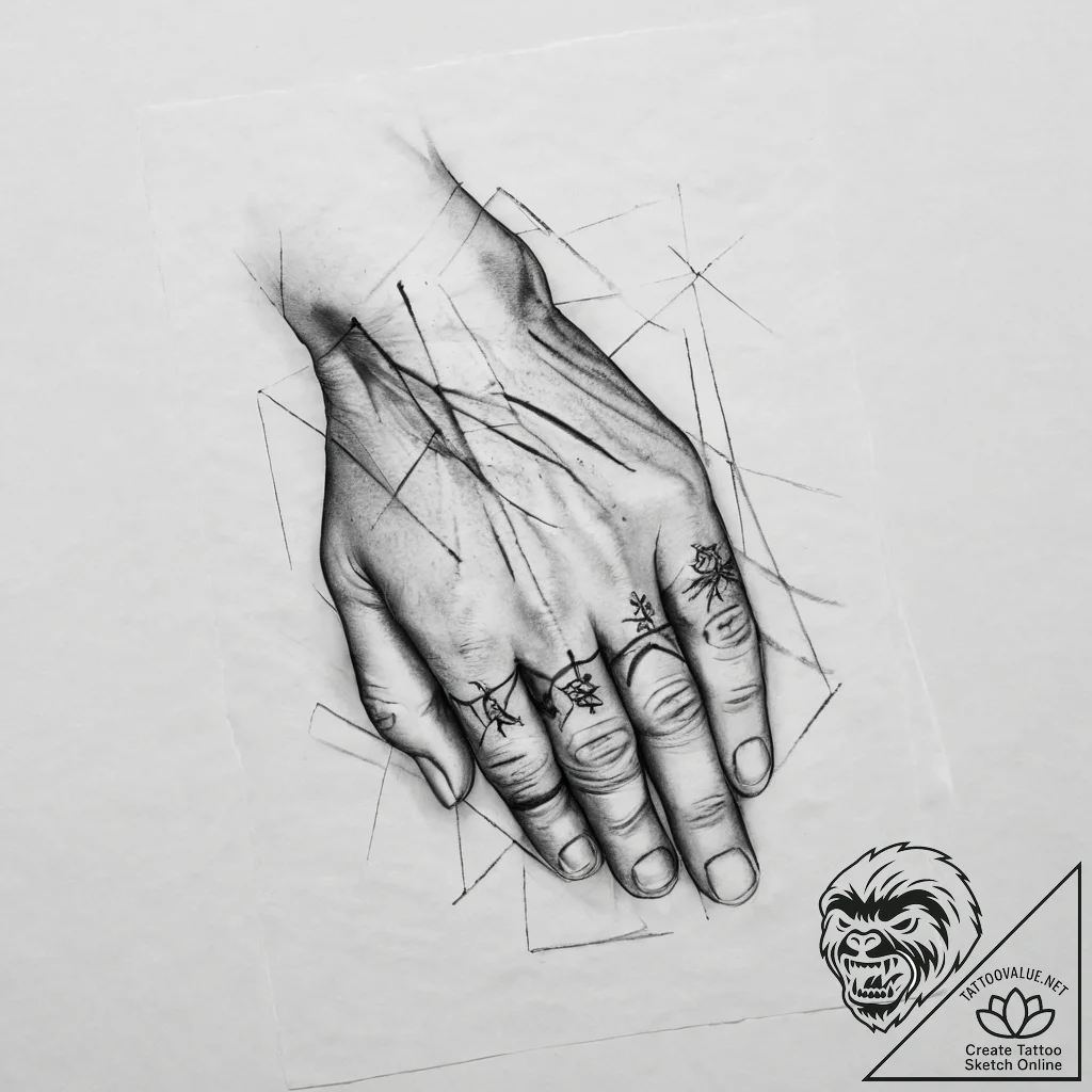 Tattoo sketch hands with a document, tattoo l... - tattoo sketch (№1756104086_0, 25.08.2025 06:41) — tattoovalue.net