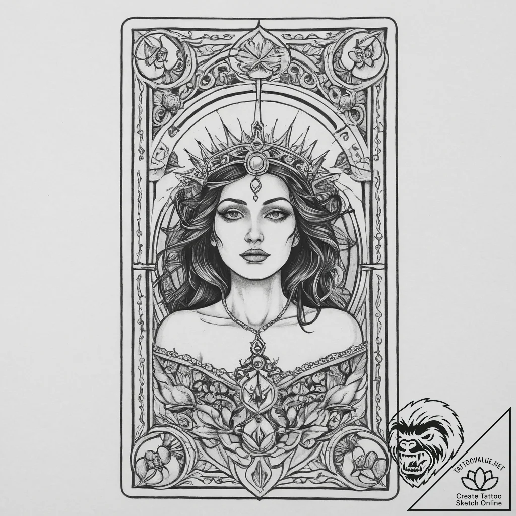 Tattoo sketch tarot card judgment, concept ar... - tattoo sketch (№1756106695_0, 25.08.2025 07:24) — tattoovalue.net