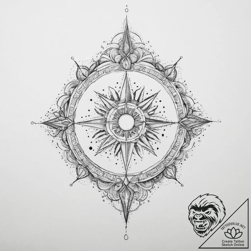 Tattoo sketch celestial tattoo - tattoo sketch (№1756106894_0, 25.08.2025 07:28) — tattoovalue.net