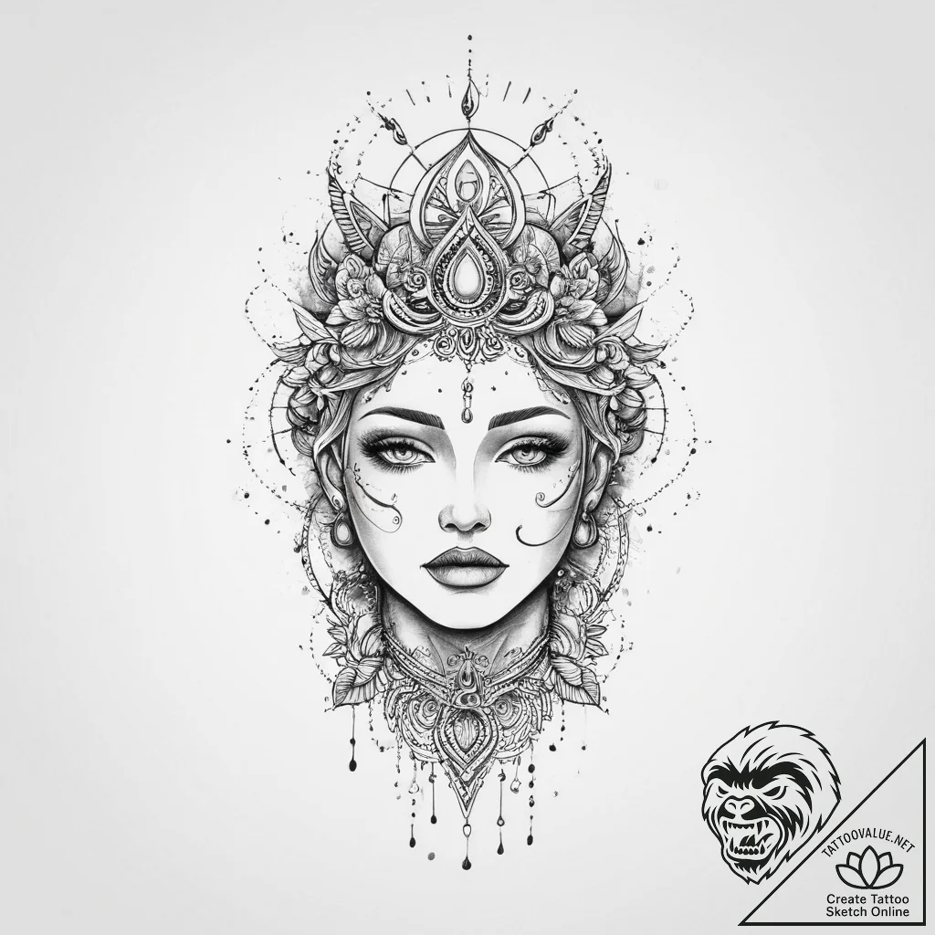 Tattoo sketch cosmic person, tattoo flash she... - tattoo sketch (№1756107294_0, 25.08.2025 07:34) — tattoovalue.net